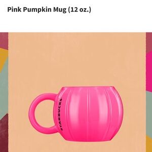 Starbucks 12oz Pink Pumpkin Mug Ceramic Fall Halloween 2023 NEW WITH TAGS